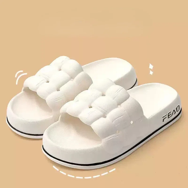 2023Women\'s New Slippers Fashion Hollow Design Platform Slippers Soft Sole Home Shoes Leisure Non-slip Outdoors Women Shoes