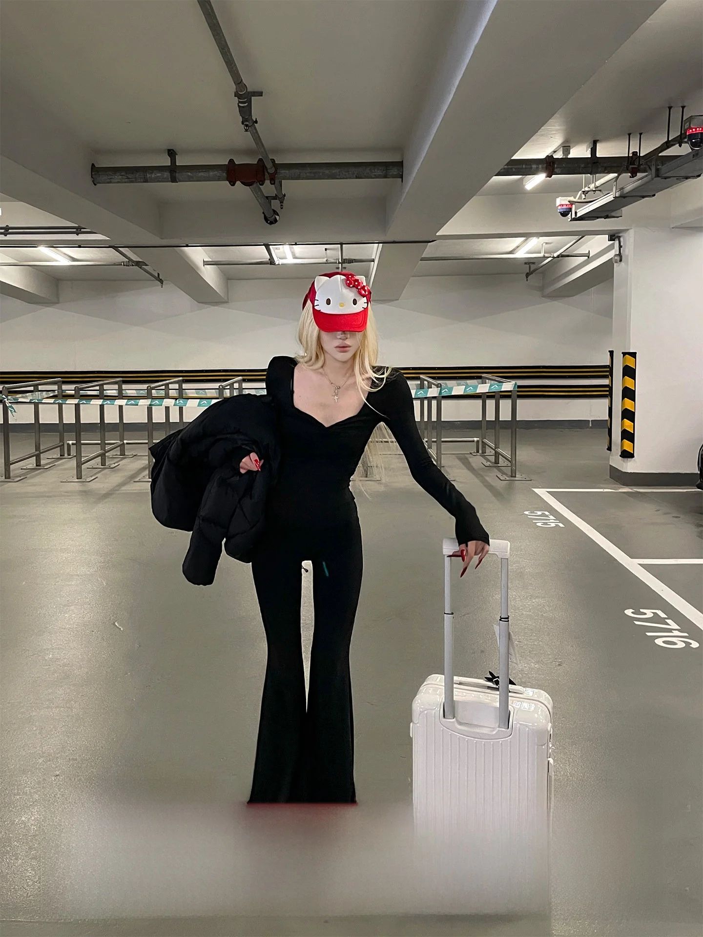 Bla Elastic Micro Flared Casual Pants Floor Length Bell Bot Comfortable l Waist Elastic Fiber Ladies Trousers