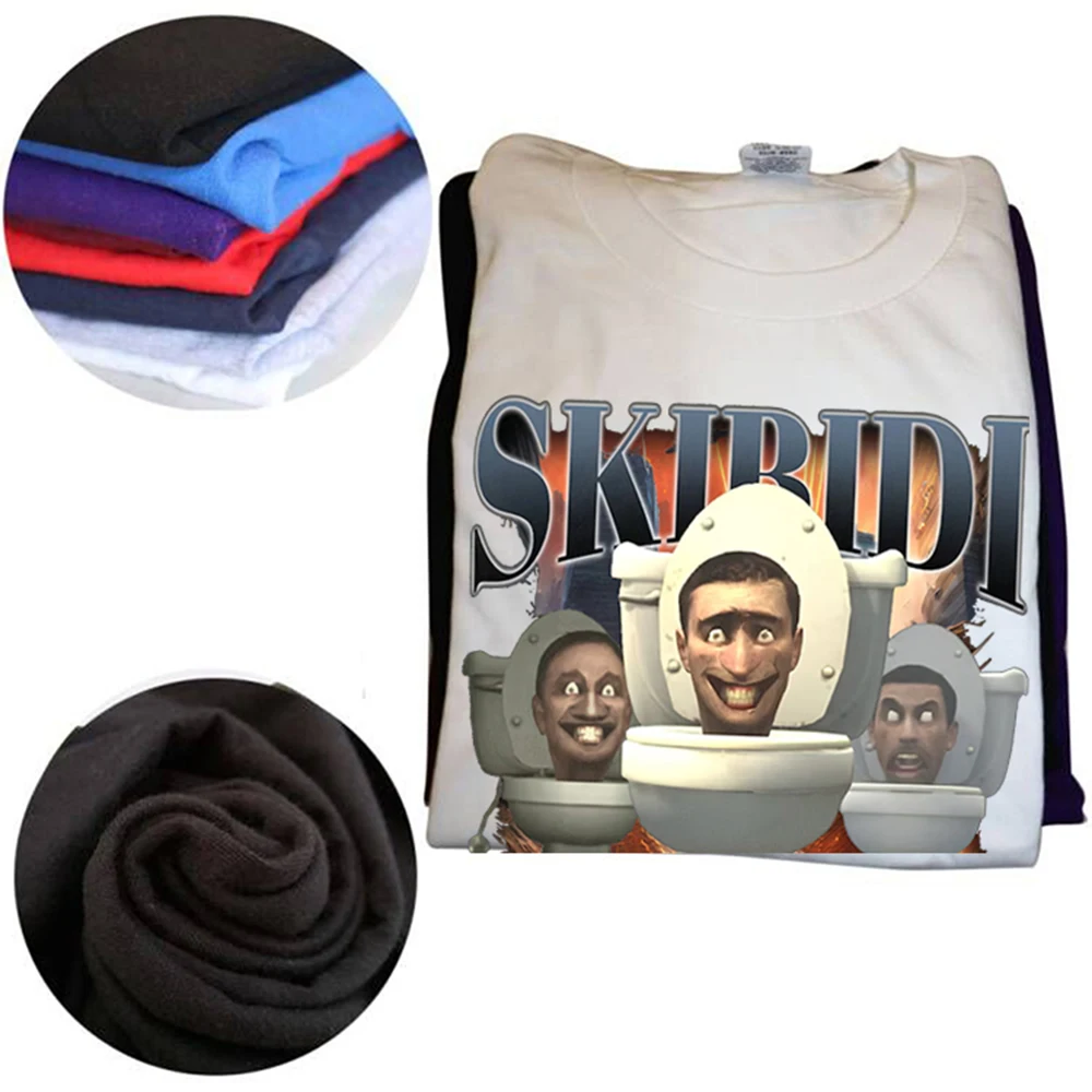 Retro Skibidi Wc Lustige Meme T Hemd Mann Mode Hohe Qualität Oansatz T-shirts Sommer Unisex Harajuku Übergroßen Baumwolle T-shirt – Detail 4