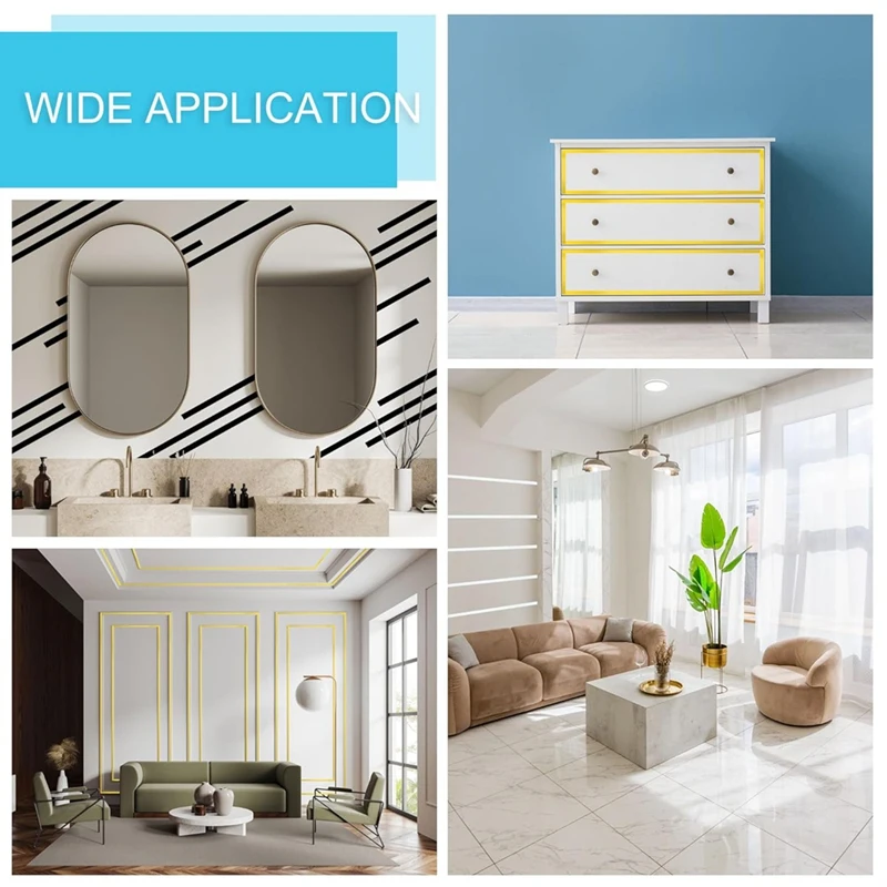 Fita métálica AA81, fita autoadesiva metalizada de filme de poliéster, fita washi à prova d'água para paredes, presentes de artes gráficas