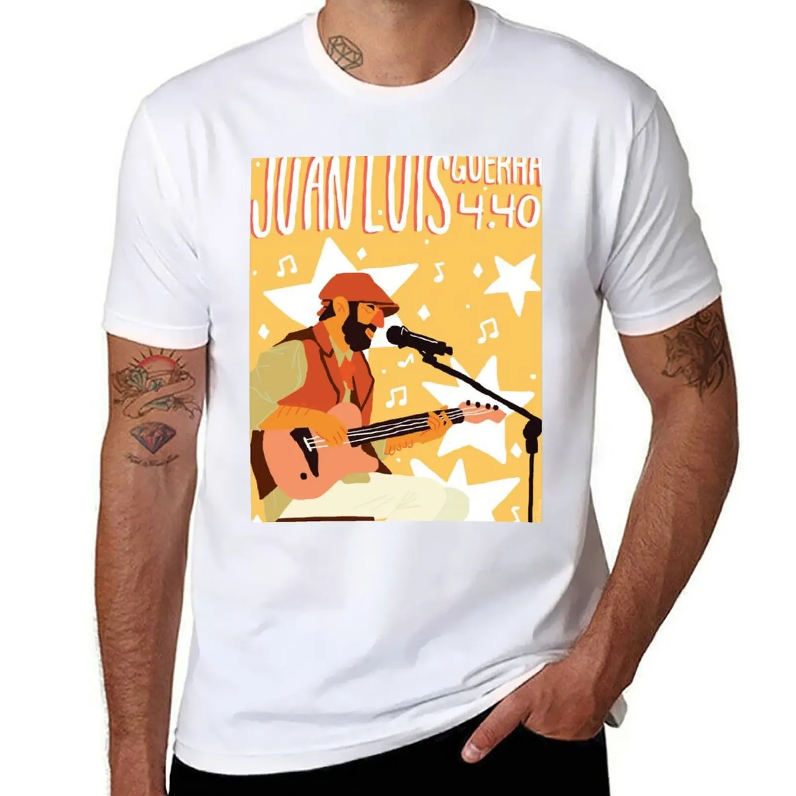 

Illustration by Juan Luis Guerra T-Shirt t shirt man casual printed t shirts for man cotton t shirts man 100% T-shirt