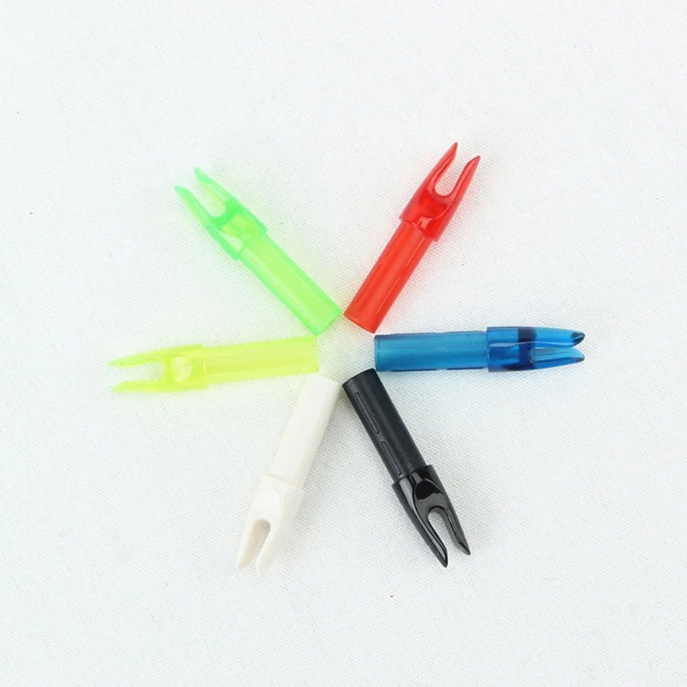 

15Pcs Arrow Nock Tails Decor Lightweight Arrow Tail Accessories Wind Resistant Design for Outdoor Archery Training Random Color