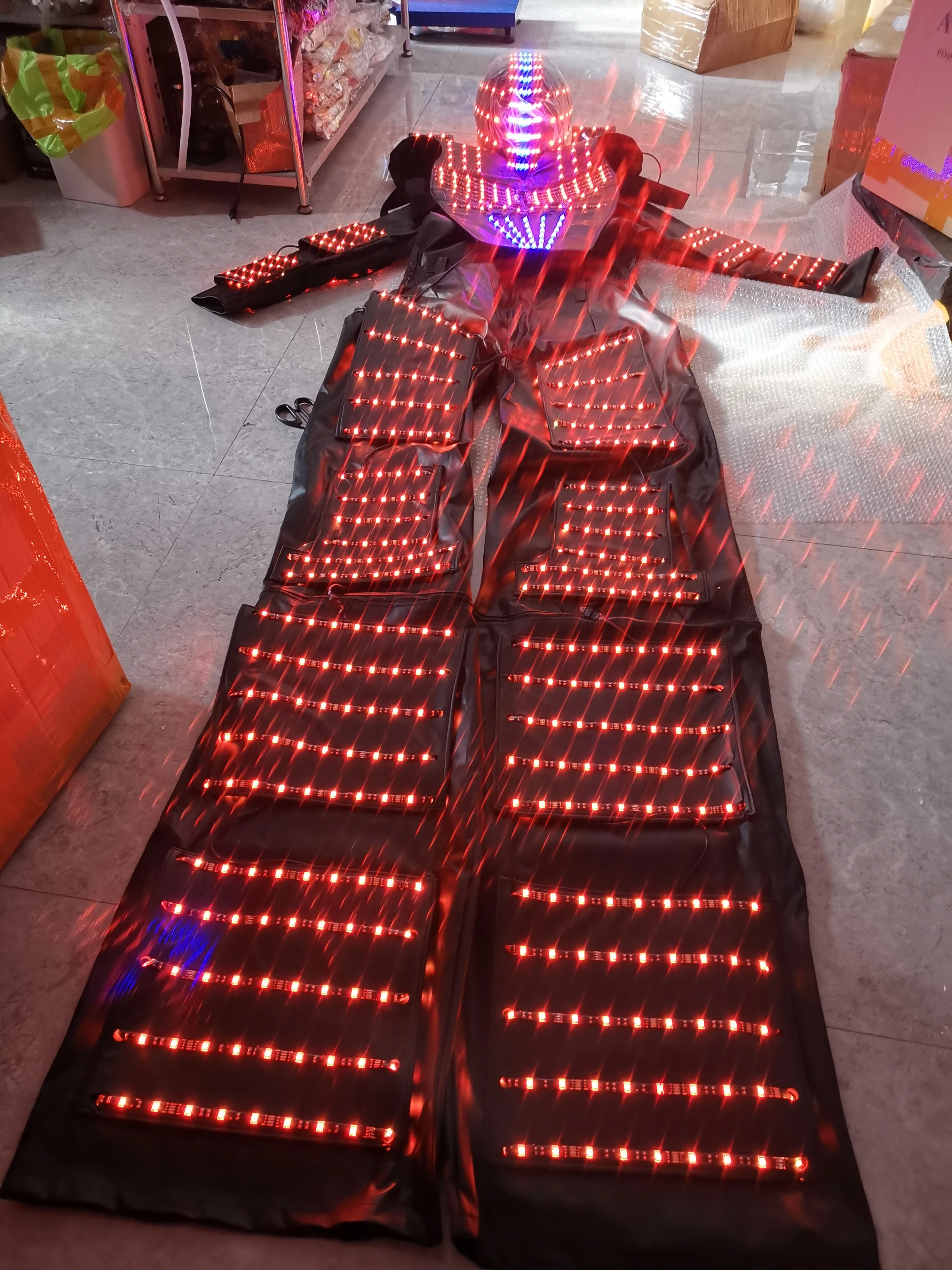 Party Stilts Walker LED Lights Costumes Robot Dance Suit For Music Festival DJ Show Party Performance Electronic