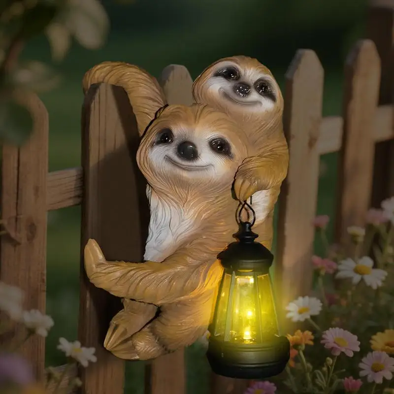 

Solar Statues Adorable Sloth Statue Sloth Shape Sculpture With Auto Light For Patio Lawn Pathway Friends Family Home Backyard