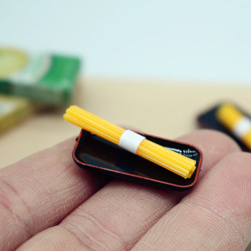 Dollhouse Miniature Food Play Kitchenette Supplies Simulation Pasta Set Paper Model