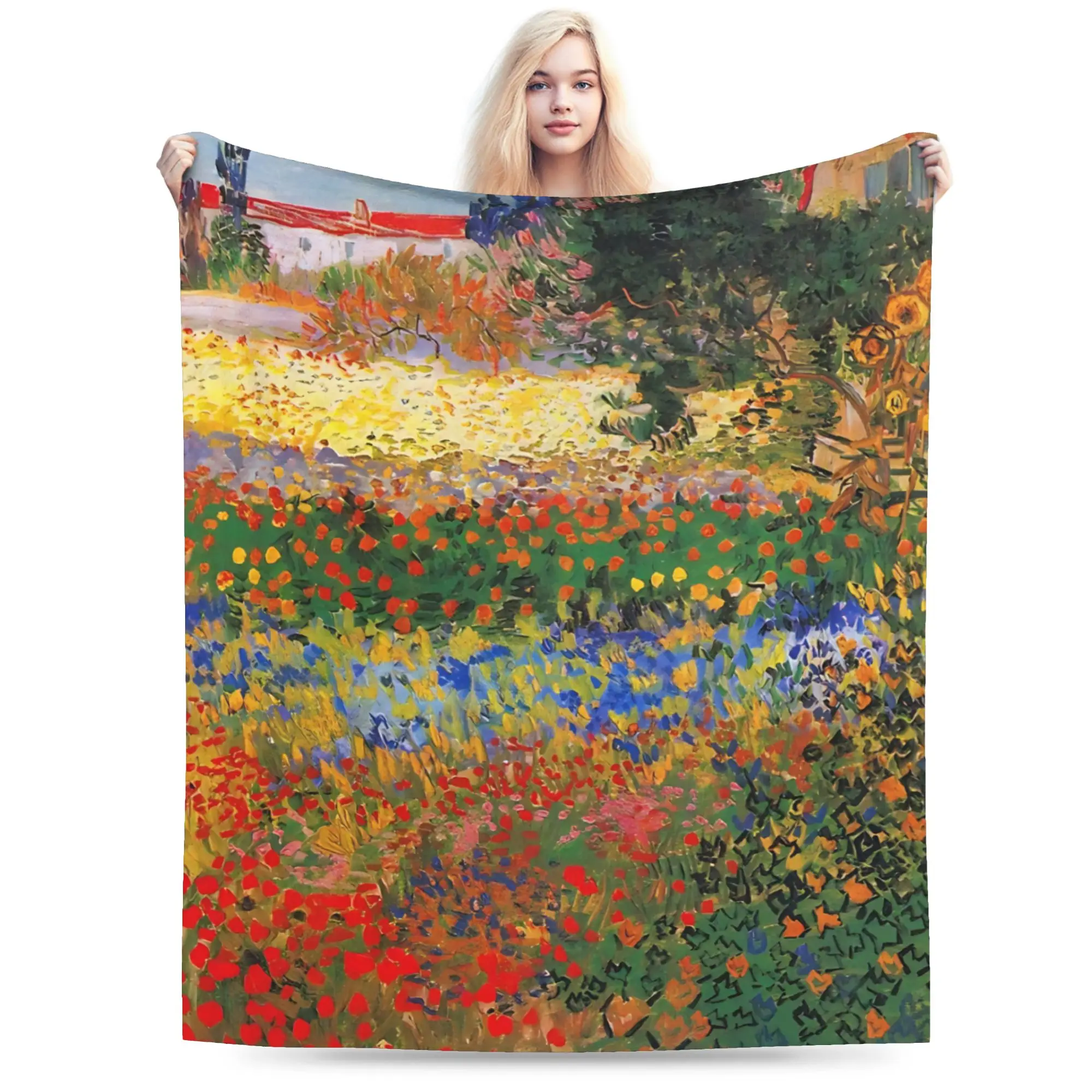 Flower Market  Flannel Blanket Autumn  Soft Warm Bedding Throws for Kids Adult Bedroom Pattern Bedspread Sofa Bed Cover