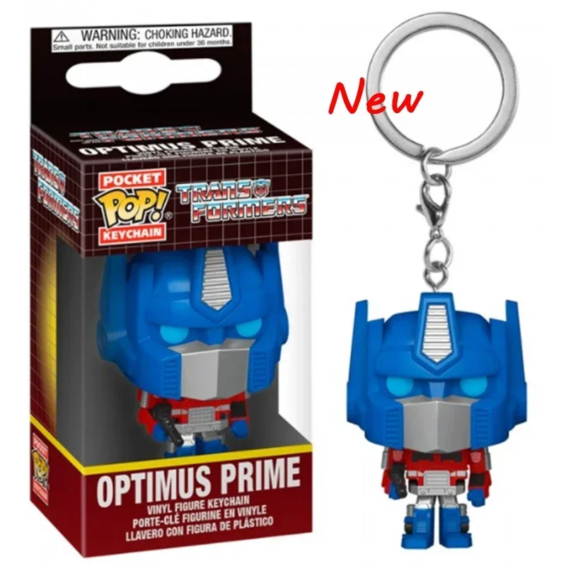 New Arrival FUNKO POP Pocket Keychain Hero Keychain Optimus Prime PVC Action Figure Collectible Model Toys POP