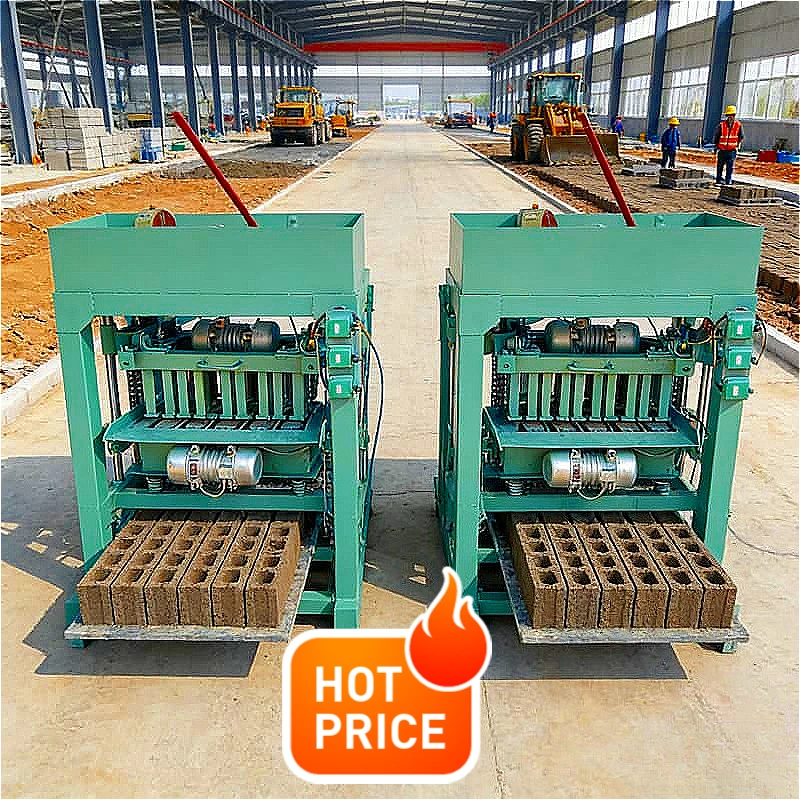 Brick Machine Mobile Manual Concrete Block Maker With Vibration Motor For Hollow Interlock Paver Brick Ground Laying Customized