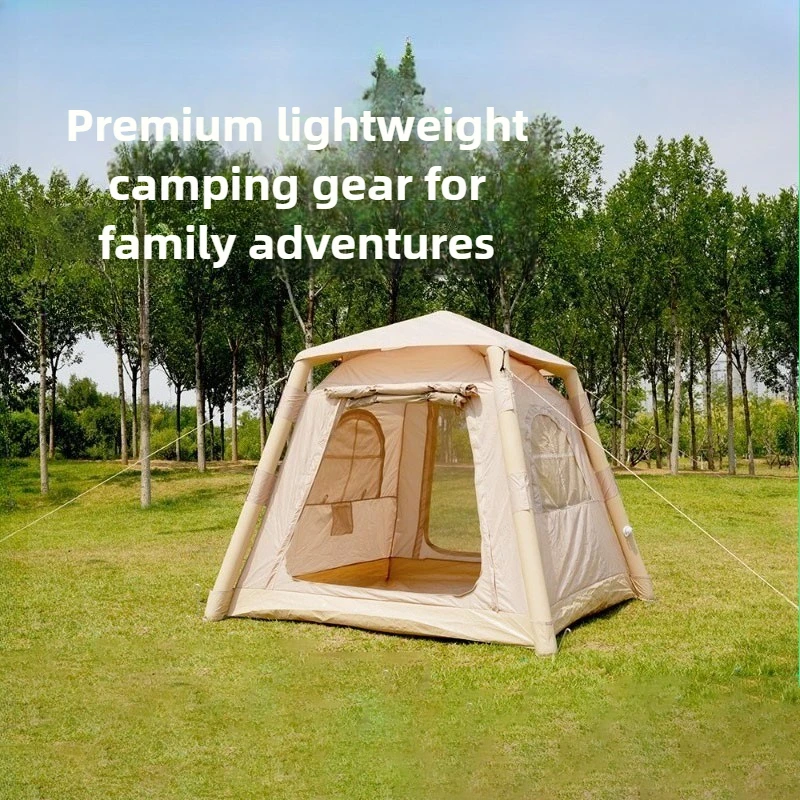 

Inflatable Tourism Large Space Tents Outdoor Portable Folding Camp Tent Rainproof Travel Thickened Tents Camping Equipment