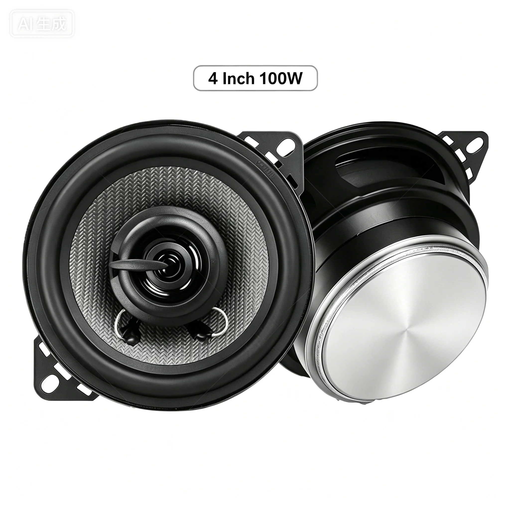 

2 Pcs 4 Inch Car Speakers HIFI Audio Premium 100W 4Ohm HD Audio 2 Way Coaxial Speakers Enhanced Car Audio Universal for Car High