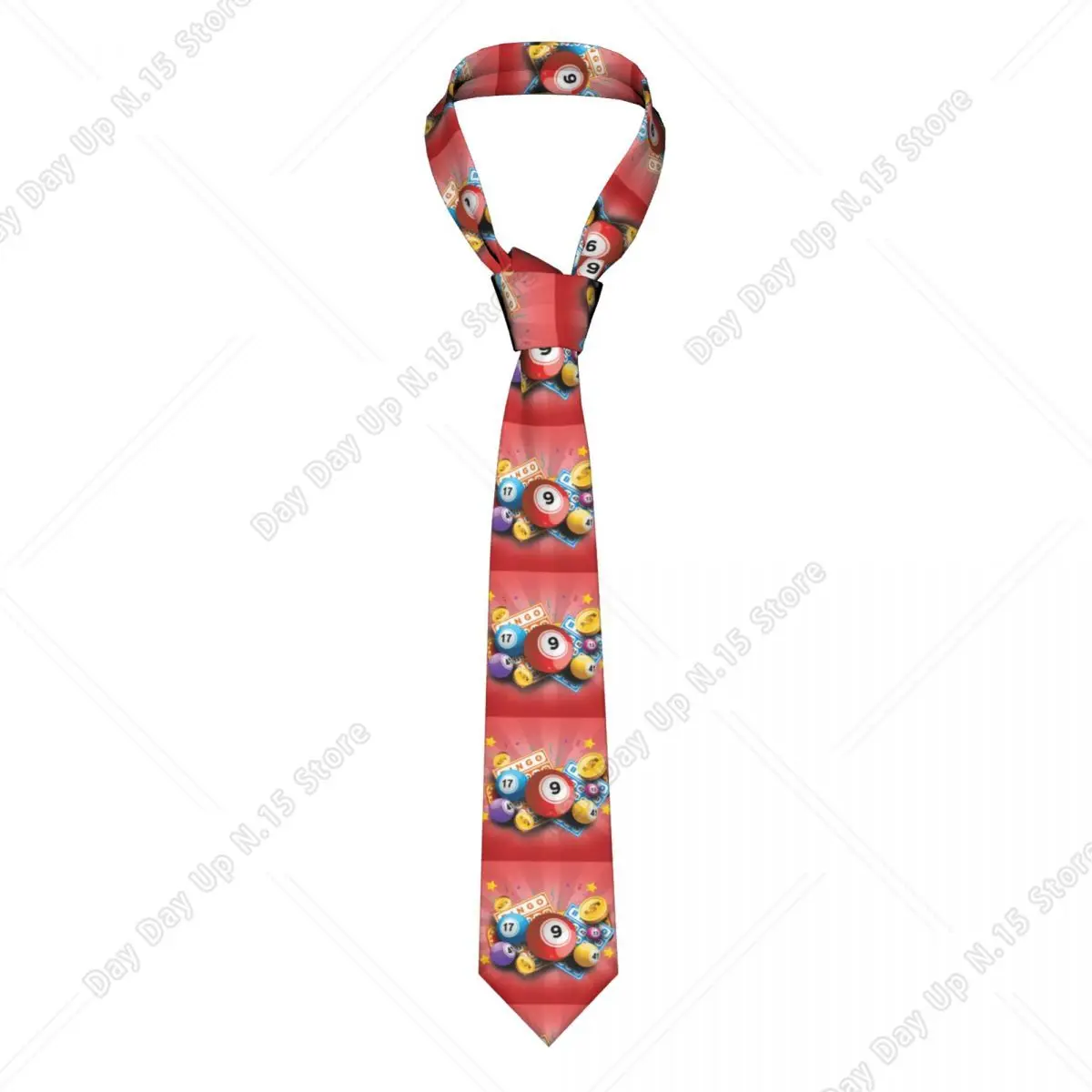Custom Hot Game Bingo Necktie for Men Personalized Silk Wedding Ties