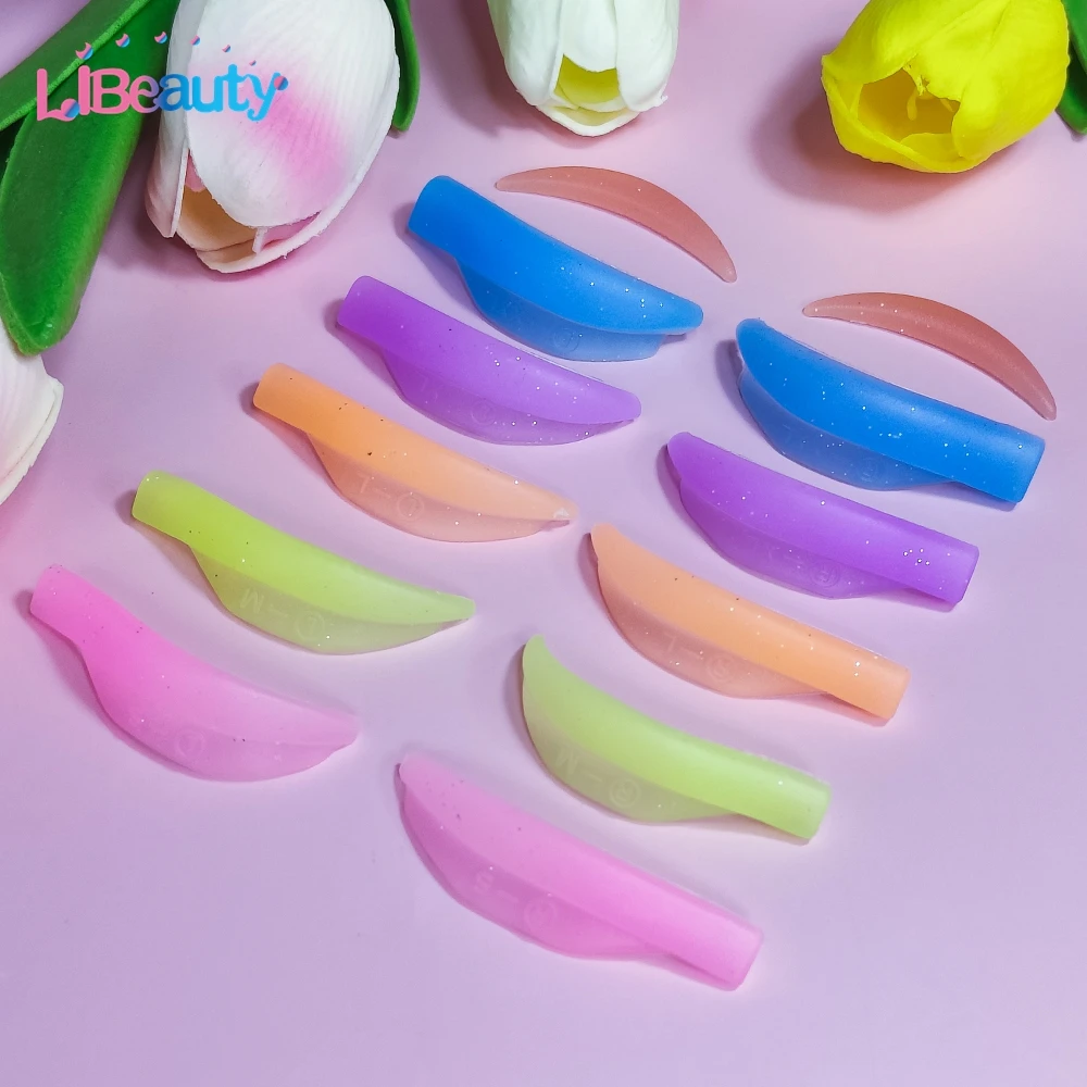 Libeauty Different Curl Silicone Eyelash Perm Pads Sticky Lashes Rods Shield Lifting 3D Eyelash Curler Accessories Makeup Tools