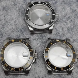 40mm Watch Case SUB GMT Watch Case for 2813/8215/2836/3804/8200 Movement with Sapphire Glass Steel Case Watch Accessories