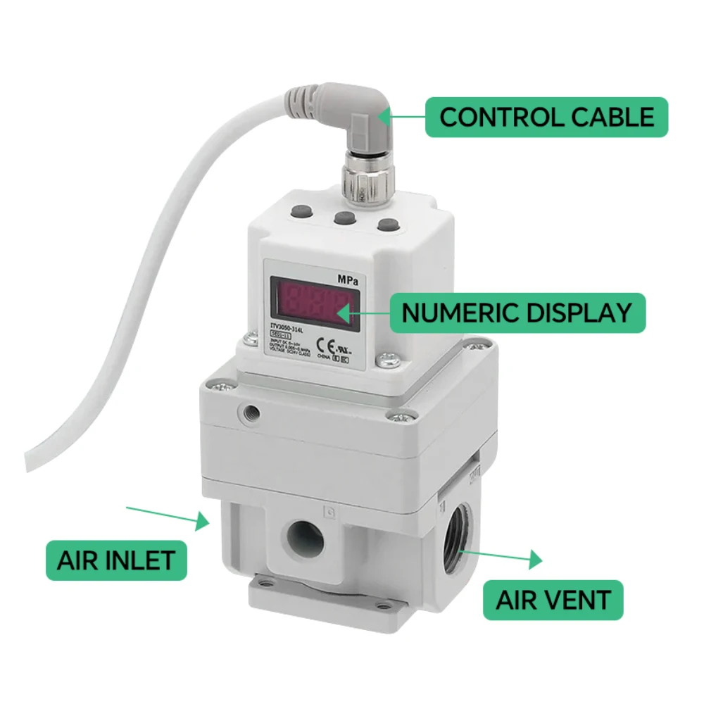 

SMC Electro Pneumatic Proportional Regulator Valve for Laser Cutting Machines Compatible with ITV2050 312/313/212/012L ITV1050