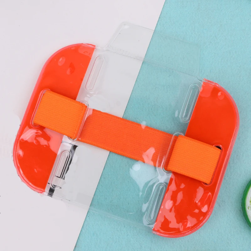 Portable Waterproof Card Sleeve With Elastic Armband Outdoor Worker Identification Card Holder Convenient Card Protective Bag