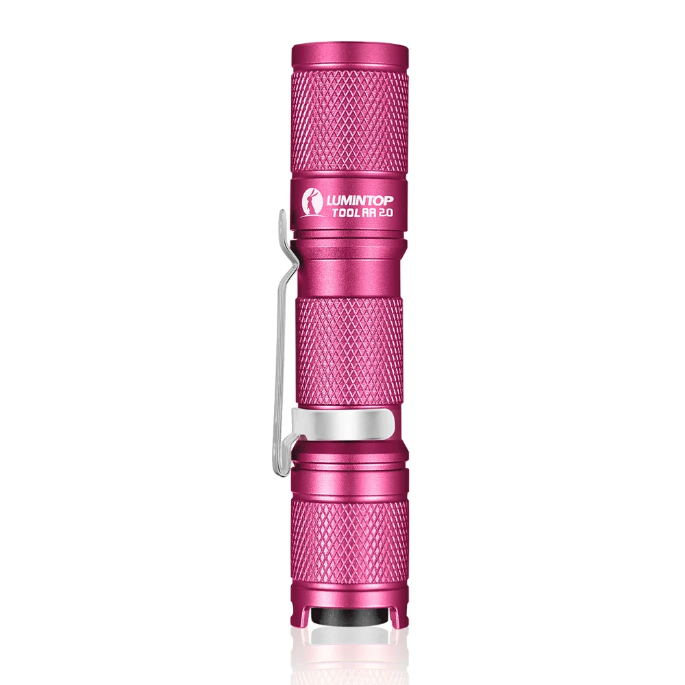 EDC Powerful LED Flashlight Waterproof Pink Outdoor Lighting High Power Camping Torch 14500/AA Light 650 Lumens TOOL AA