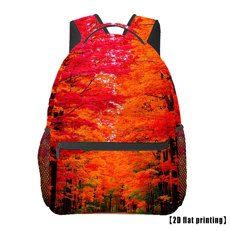 Autumn Forest Trees Backpack Oversized Laptop Bag with ompartment Lightweight Travel Backpack for Business School