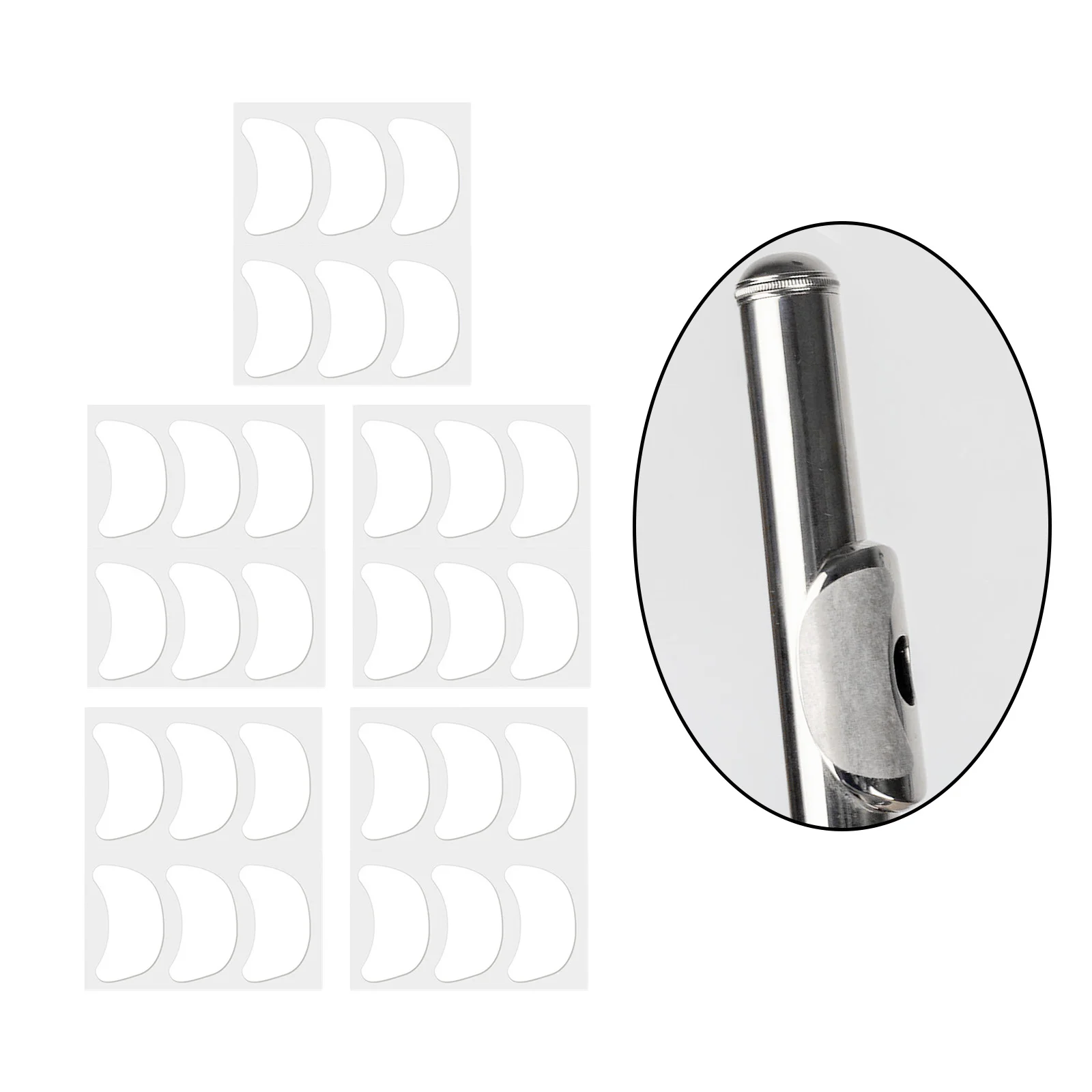 5x Flute Lip Pads Flute Lip Plate Covers Flute Mouthpiece Protection Flute Tooth Pad Patches Pads Wind & Woodwind Parts
