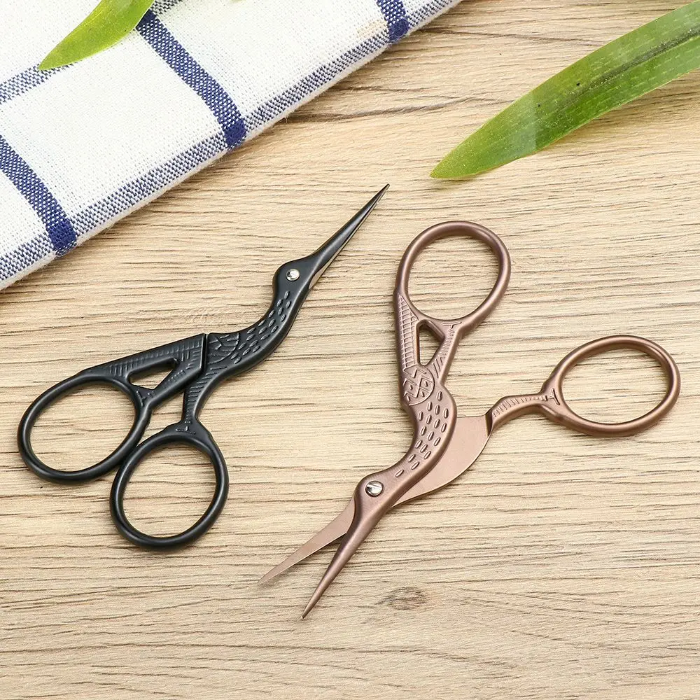 Embroidery Office Home Cross Stitch Scissors Stainless Steel Crane Scissors