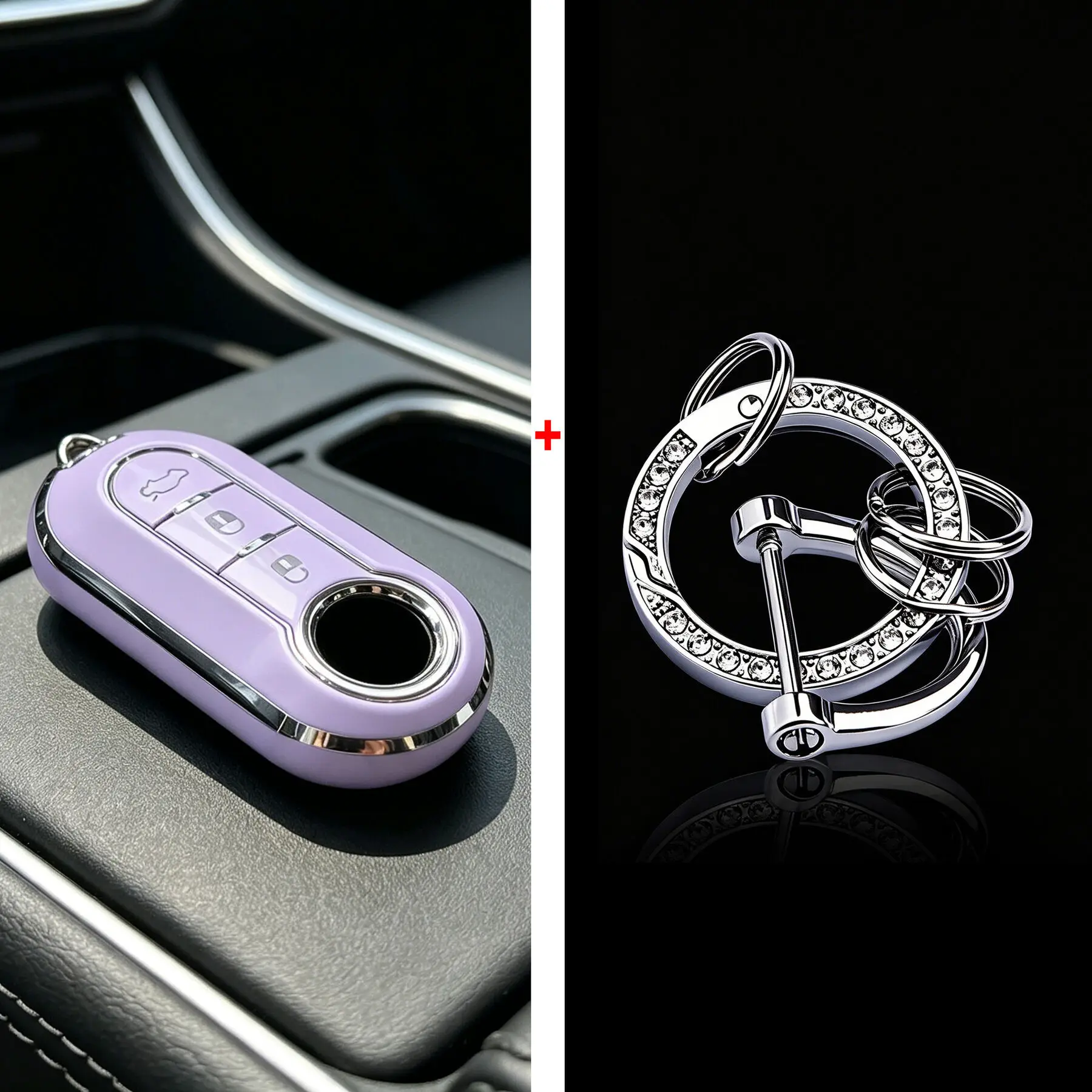 Soft TPU Key Cover Caps For For Dodge Ram 700 Keychain For Fiat 500 Ducato Panda Lancia Musa Dot Organizer Holder Car Key Case view 4