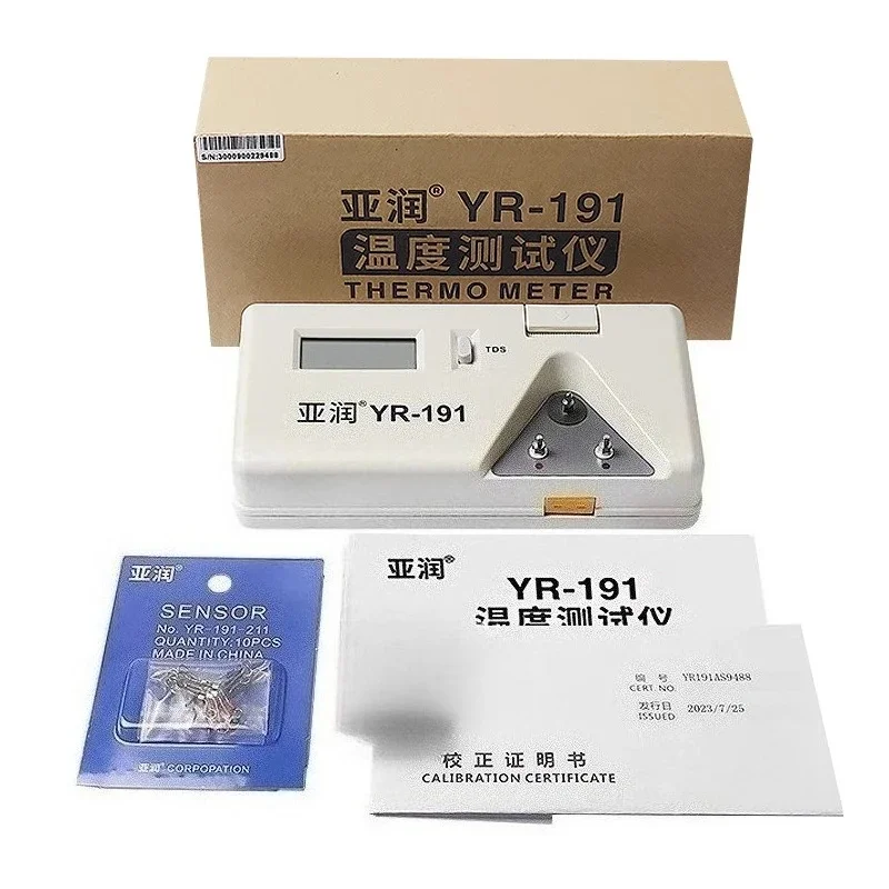 YARUN  YR-191/BK-191 Soldering Iron Tip Thermometer Convenient For Lead-Free Solder LCD Digital Display Measurement Temp