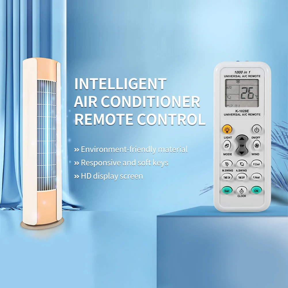5/3/1PCS Universal White LCD A/C Remote Control 433 HZ Low Power Timer Switch Remote Control For More Than 1000 Air Conditioner