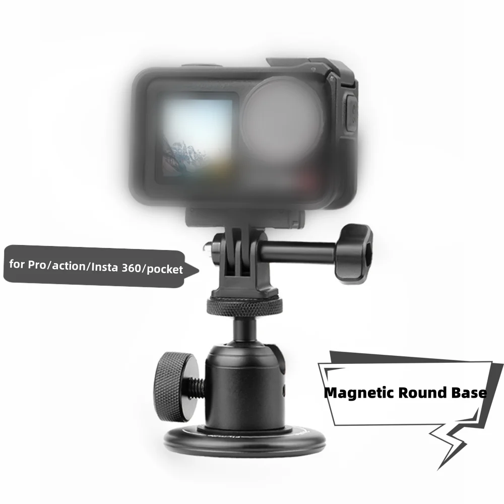 For DJI POCKET 3/ Action 5/ Insta360 Aluminum Alloy Magnetic Round Base Camera Accessories