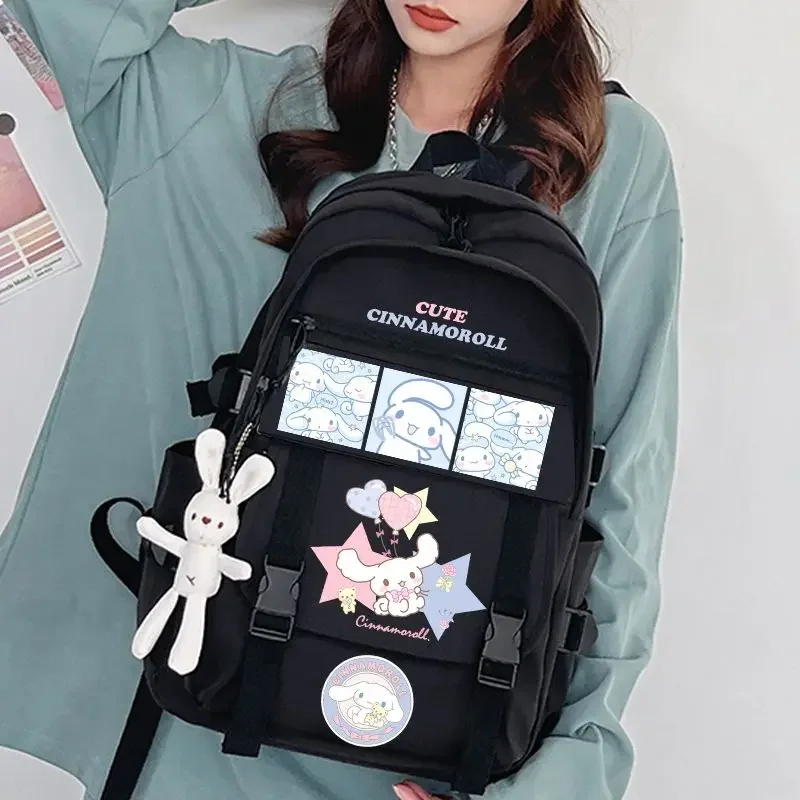 Plecak Sanrio hello kitty mochilas aestehic plecaki dla dzieci zabawki plecak uczeń prezent torba na prezent Kawaii Cinnamoroll