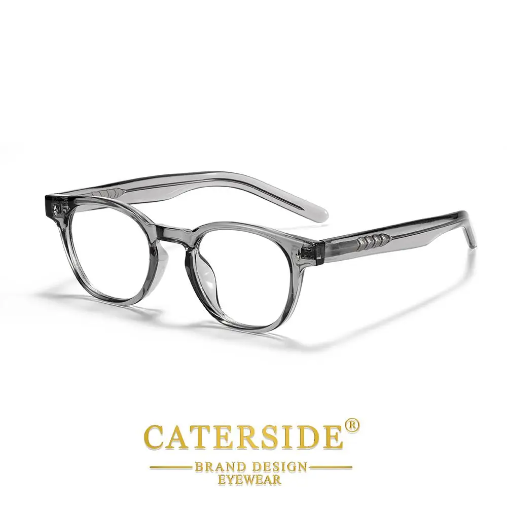 CATERSIDE Retro Herren-Brillenhalter Tr-90 Quadratische Modische Anti-Blaulicht-Brille Damen Business Freizeit Urlaubsgeschenk Brille – Detail 10