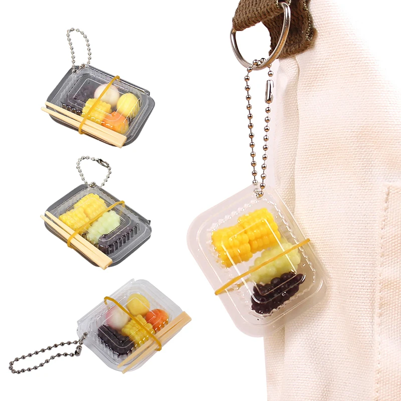 1/12 Dollhouse Mini Disposable Fruit Snack Box With Chopsticks Dollhouse Simulation Food Toys Model Dolls House Accessories