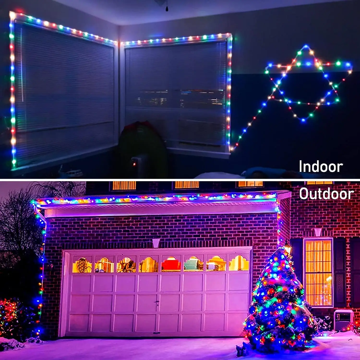 RGB LED-Streifen 10m-100 LED Lichterkette im Freien Girlande Weihnachten Hochzeits feier Dekoration batterie betrieben Silber Kupfer