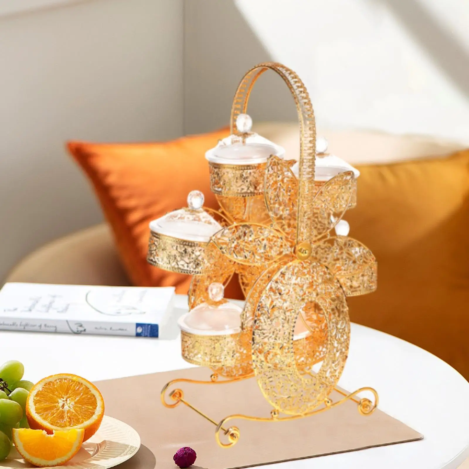 

Вращающийся поднос для сервировки закусок, десертная тарелка для закусок для дома, отеля, дома