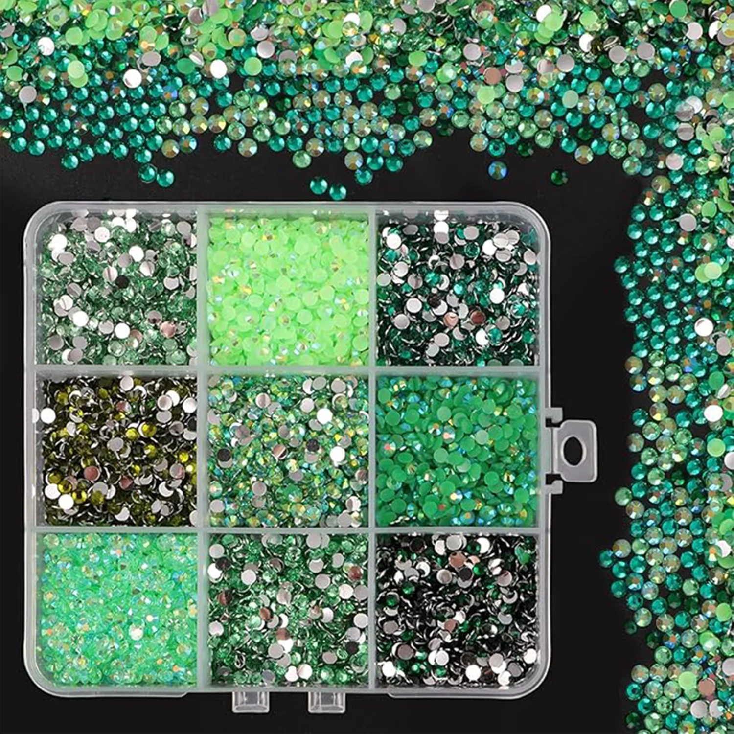 4500 Stück Diamanten für Bastelarbeiten, 3mm Kristalle Strass, Flache Glitzer-Edelsteine Nagel-Diamanten Strass für Kleidung Accessoires DIY