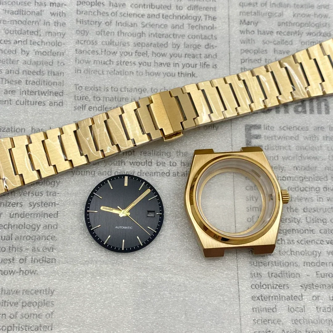 Sup Player Gold Rose Gola Комплект модифицированных ремешков корпуса 40 мм Подходит для механизма NH35/36 Сапфировое стекло через нижнюю часть для циферблата 31,8 мм