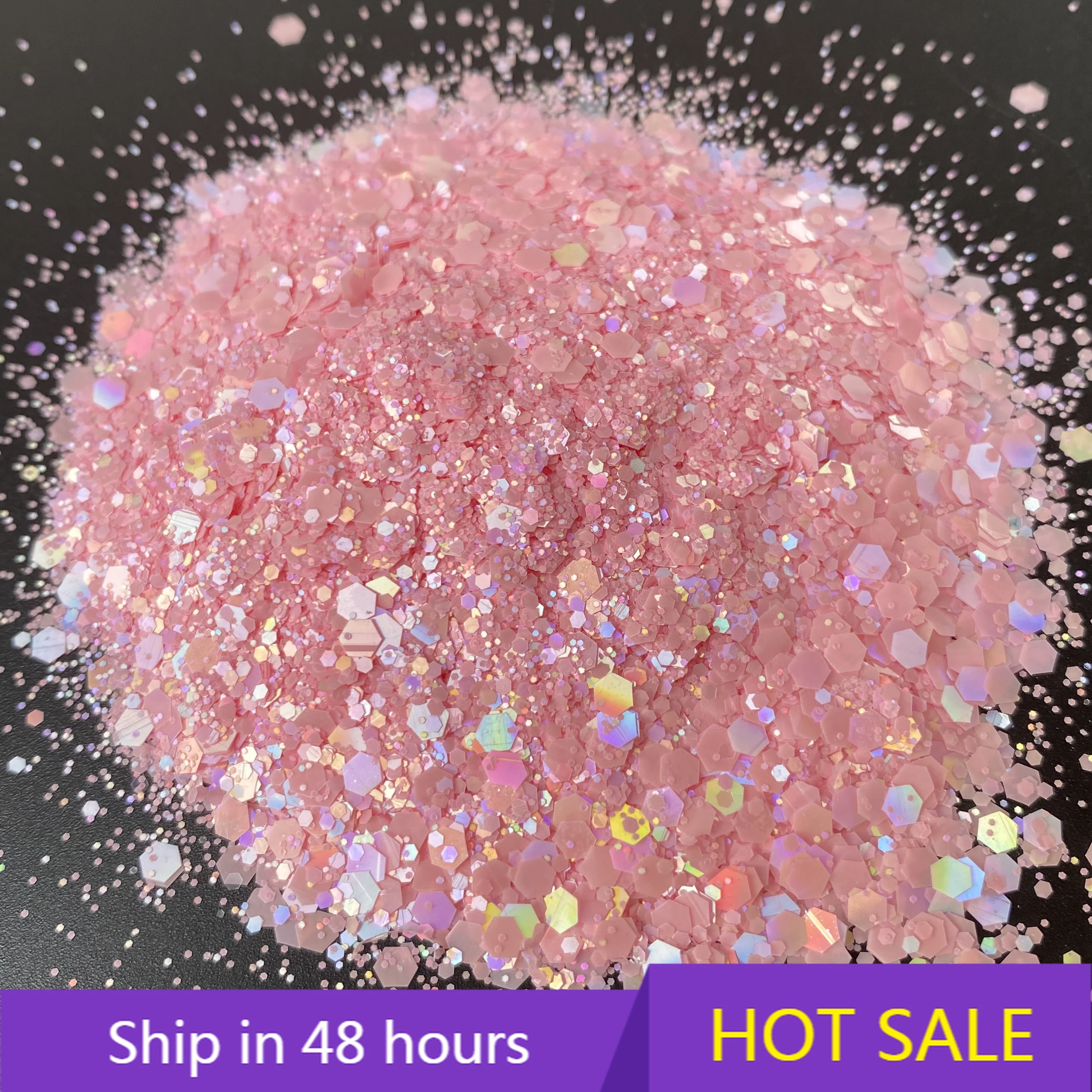 

YTYIN Wholesale Pink Chunky Glitter 1Kg Holographic Solid Matte Glitter for Nails Face Body
