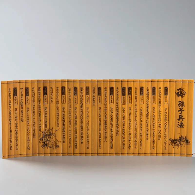 Retro Chinese Style Bamboo Slips Book Analects Disciple Rules Ancient Confucius Ancient Books Ornament Photo Props Gift Crafts