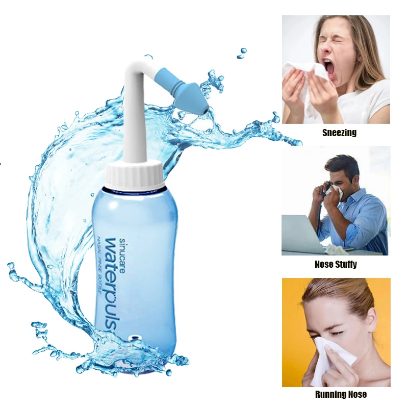 300ml Nasal Irrigator Waterpulse nasal wash cleaner Rinse bottle Adults nose Neti Pot Avoid Allergic Rhinitis Sinusitis