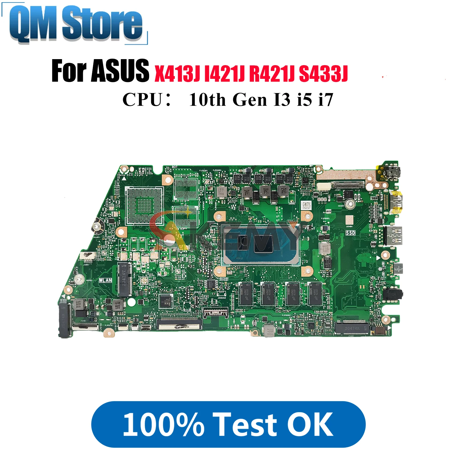 

X421JA Laptop Motherboard For ASUS X421JAY I421J X421JQ X421J R421J X421JP X421JF X413J S433J V4050J Mainboard 10th Gen I3 i5 i7