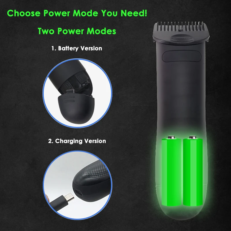 Groin Area Hair Trimmer Lawn Mower Ceramic Blade Waterproof Wet Dry Hair Clippers Pubic Armpit Body Hair Ultimate Hygiene Razor