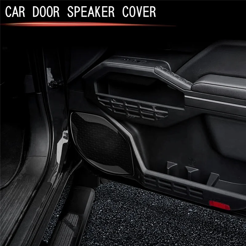 

Strict Car Stainless Steel Door Sound Speaker Horn Panel Trims Audio Loudspeaker Cover For TOYOTA TACOMA 2024
