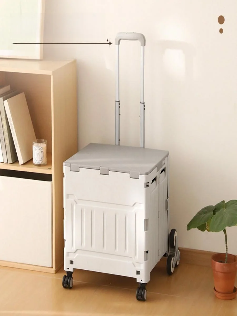 portable-outdoor-plastic-shopping-cart-hand-pull-vegetable-buying-carts-stall-pull-rod-storage-family-user-friendly