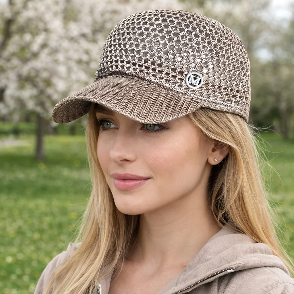 Unisex Baseballkappe mit ausgehöhltem Design, atmungsaktiver Sommer-Sonnenhut, Baseballkappe