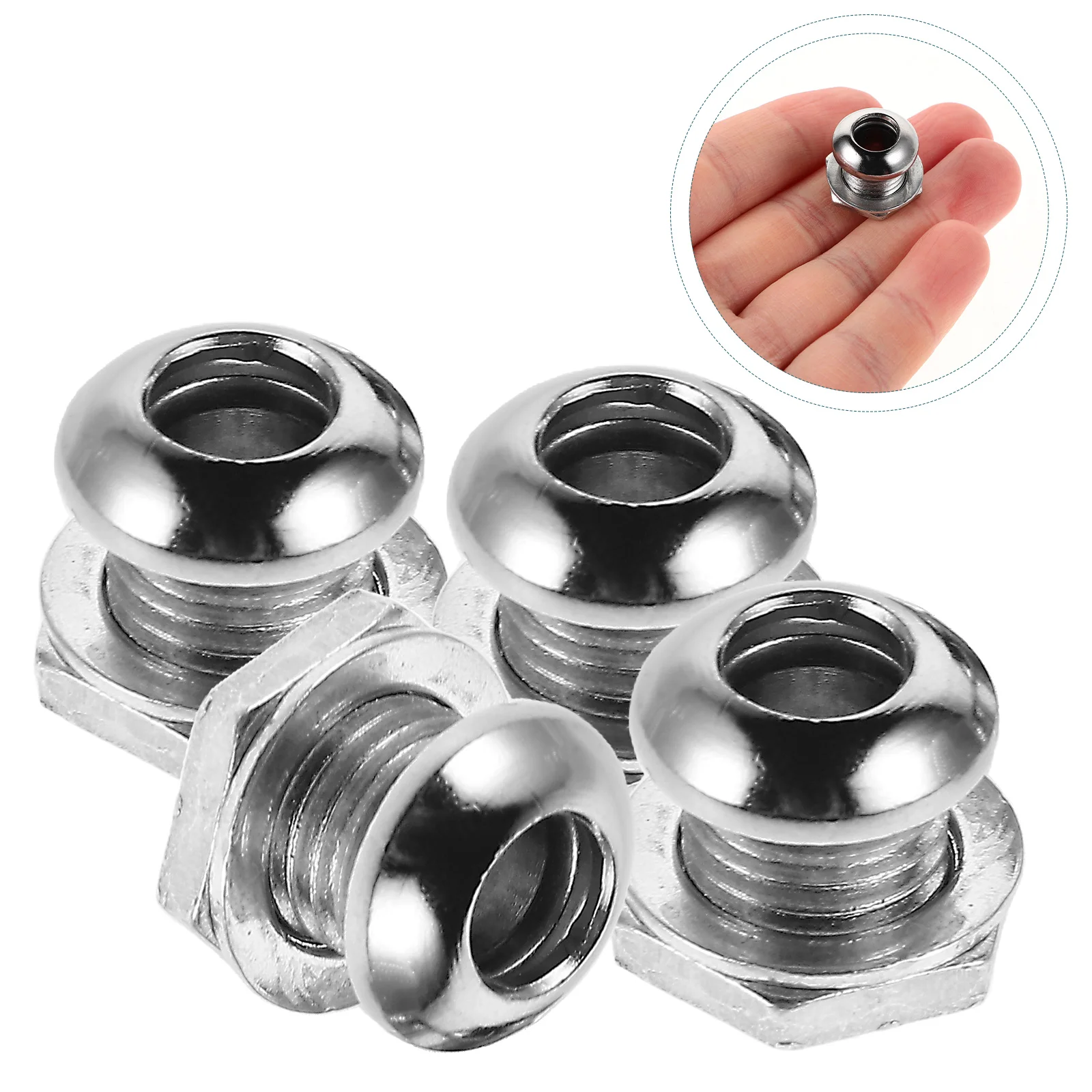 

4pcs Drum Ventilation Screws Air Hole Accessories Steel Material Easy Installation Snare Drum Ventilation Hardware Replacement