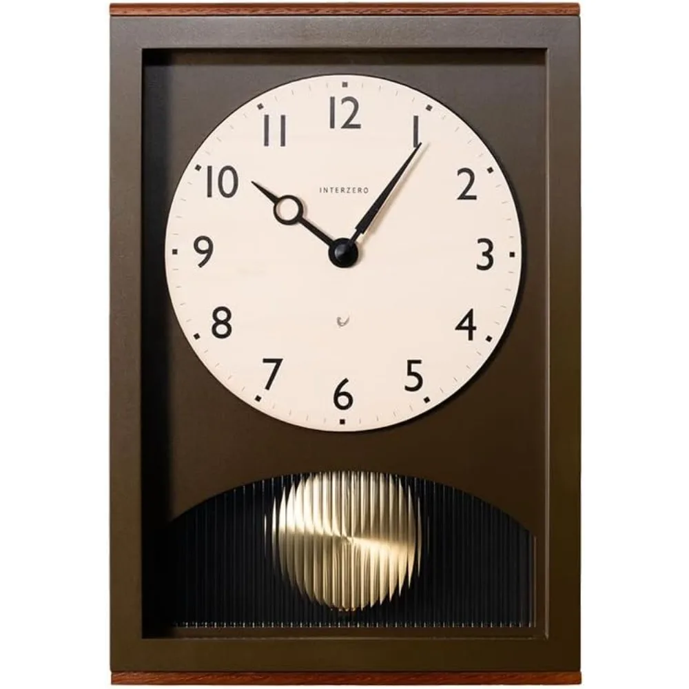 ساعة بندول ساعة حائط ساعة مكتب يابانية مصنوعة يدويًا من خشب الزان والبلوط والجوز ساعة من الخشب الصلب غير موقوتة تعمل بالبطارية عتيقة