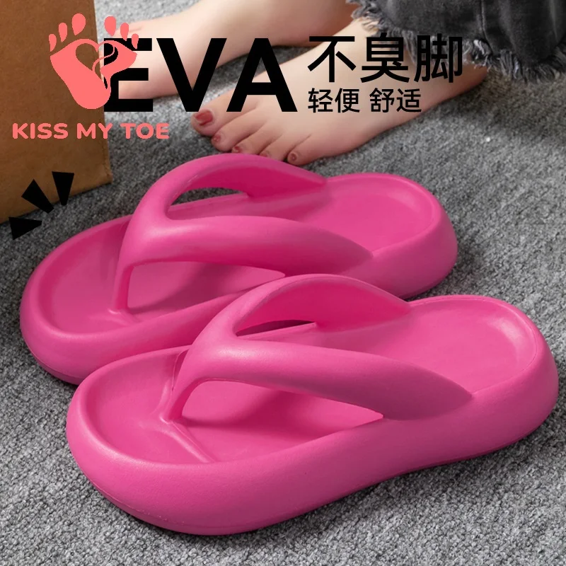 New Soft Slippers Women Men Couple 2026 Summer EVA Sole Travel Flip Flops Sandals Woman Non-Slip Outside Home Shoes M-88