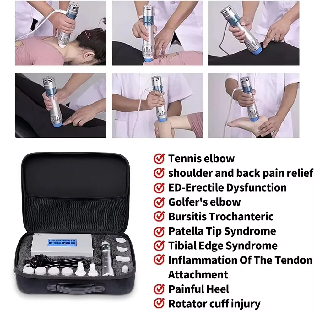 

Portable Physiotherapy Shock Waves Equipment Massager Muscle Stimulator Electric Shockwave Therapy Machine Body Back Pain Relief