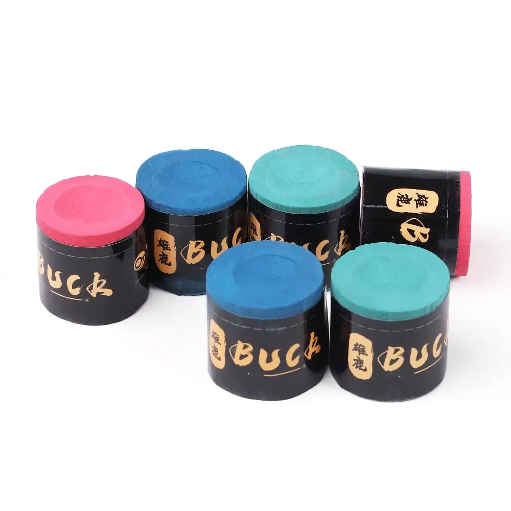 2Pcs/Set Pool Cue Tip Cue Chalk No-slip Calcium Carbonate Billiard Chalks Blue Green Red Indoor Sport Snooker Accessory