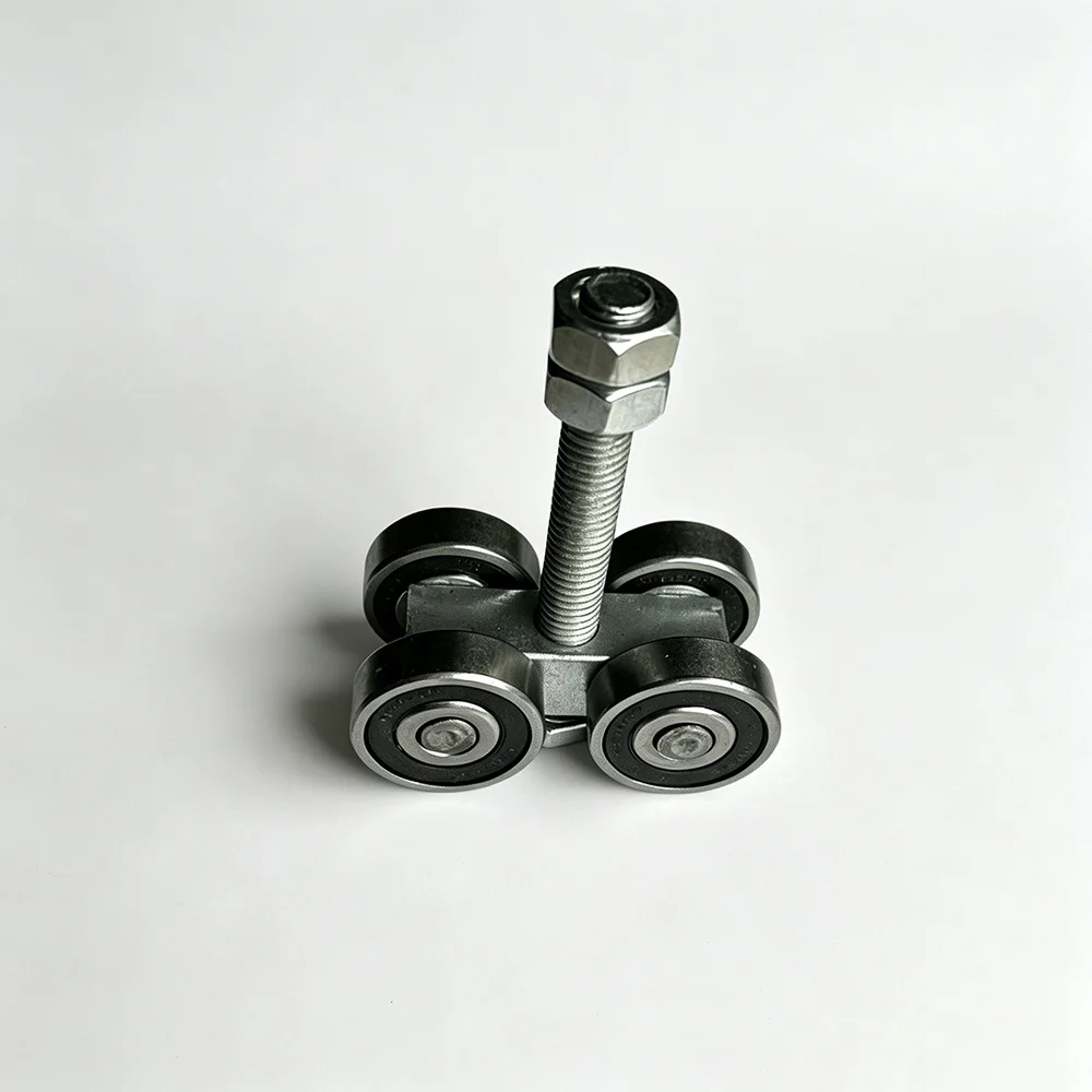 1Pc Heavy Duty 4 Wheels Hanging Trolley,Steel Bearing Sliding Door Track Roller,Sliding Rail Pulley Fittings