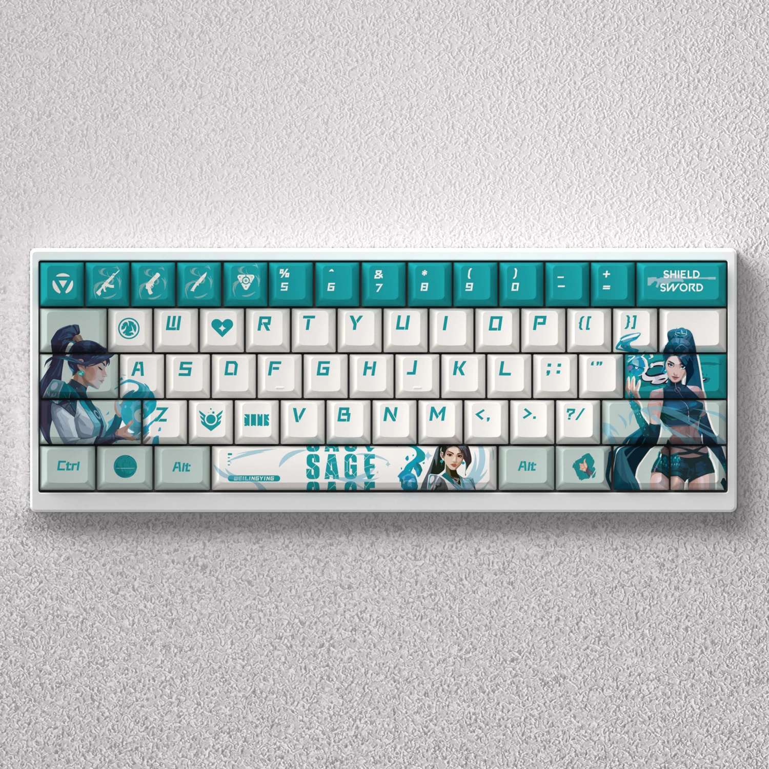 73/98 Keys Sage Keycaps Anime PBT Dye Sublimation Cherry Height for Mechanical Keyboard AULA F75 Mad 60he 68he Anne Pro 2 Game