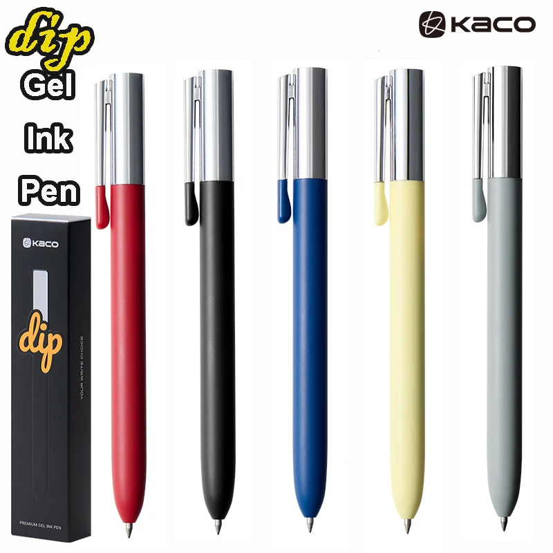 

KACO Retractable Gel Pen 0.5 800m Quick-Drying Smudge-Resistant Exam Pens Stress-Relieving INS Creative Gift Exam Practice Tools